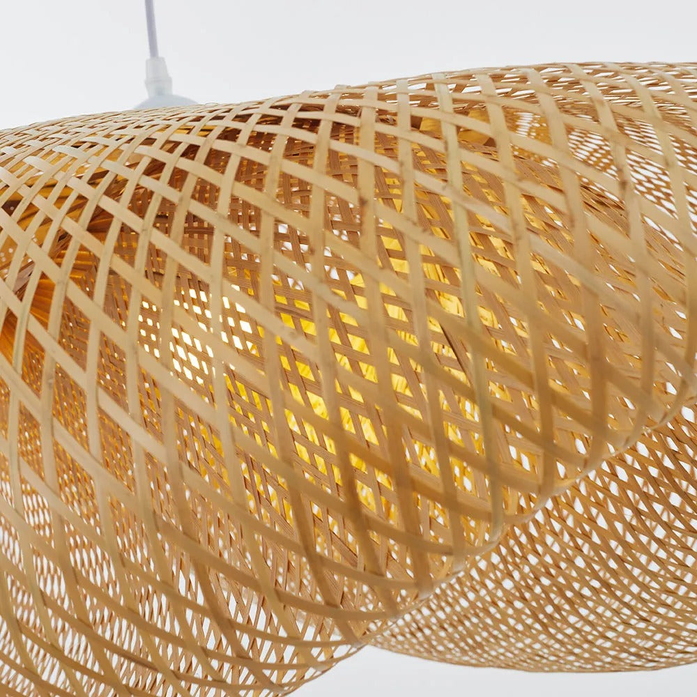 Veltrix Pendant Light Natural Kitchen Island Bamboo-Neutral Decor