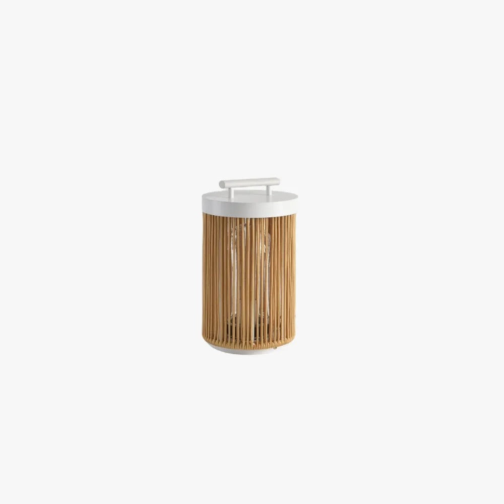 Kadatet Retro Metal/Rattan Floor Lamp, Hardwired/Solar/LED, Outdoor