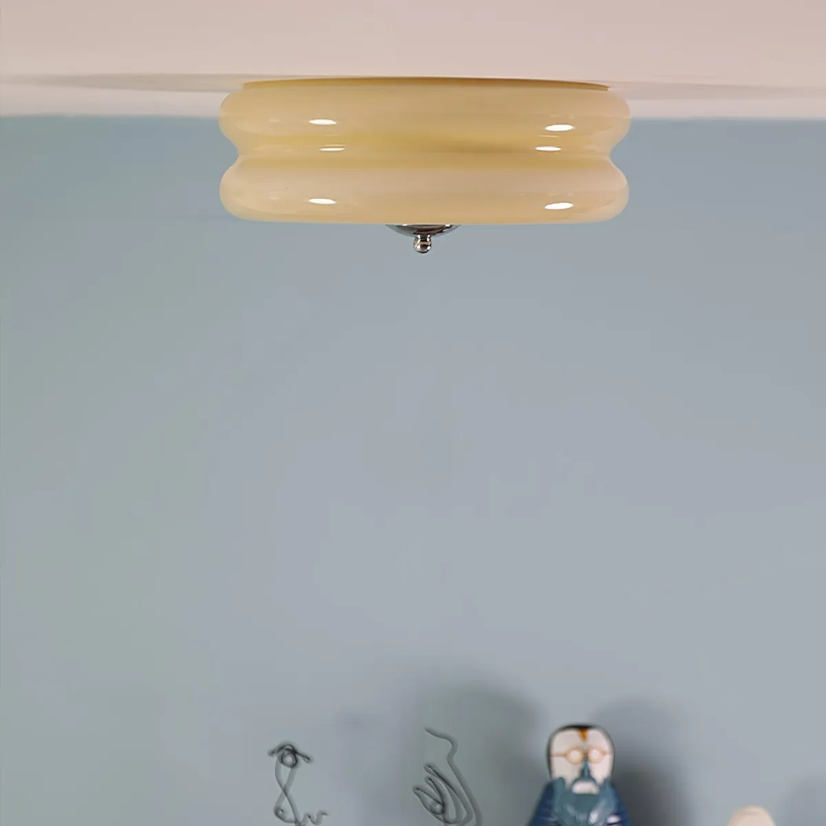 Jatabin Flush Mount Ceiling Light Two Layer