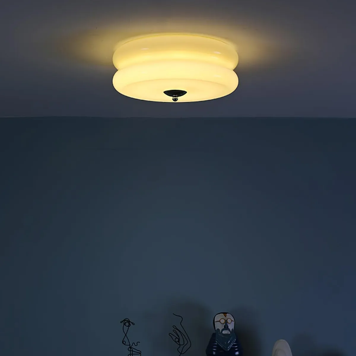 Jatabin Flush Mount Ceiling Light Two Layer
