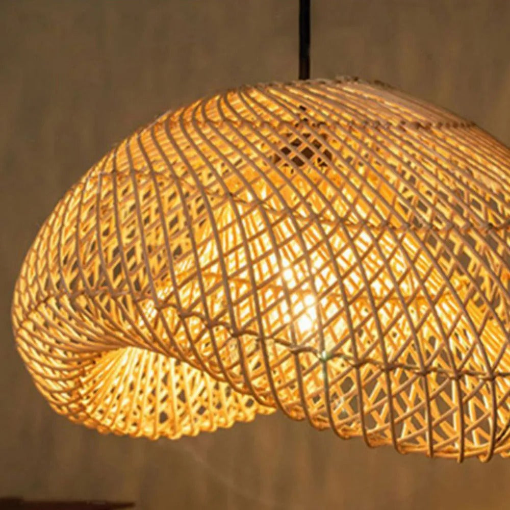 Bidigas Rustic Rattan Pendant Light Living Room