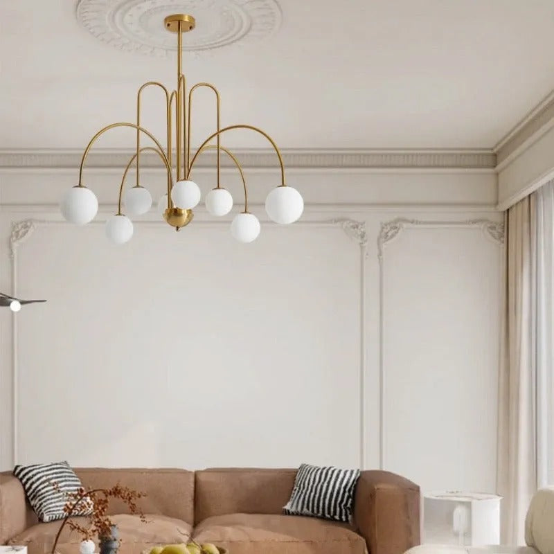 Arvyn Pendant Light Double Layer Glass Bubble-Neutral Decor