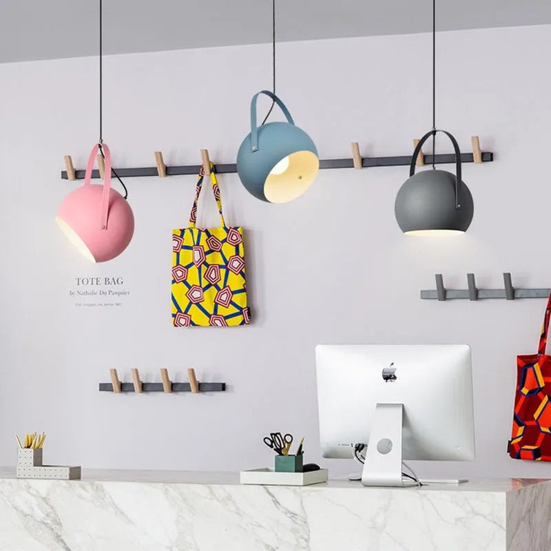 Gukugod Colorful Art Deco Pendant Light, Spherical, Bedroom