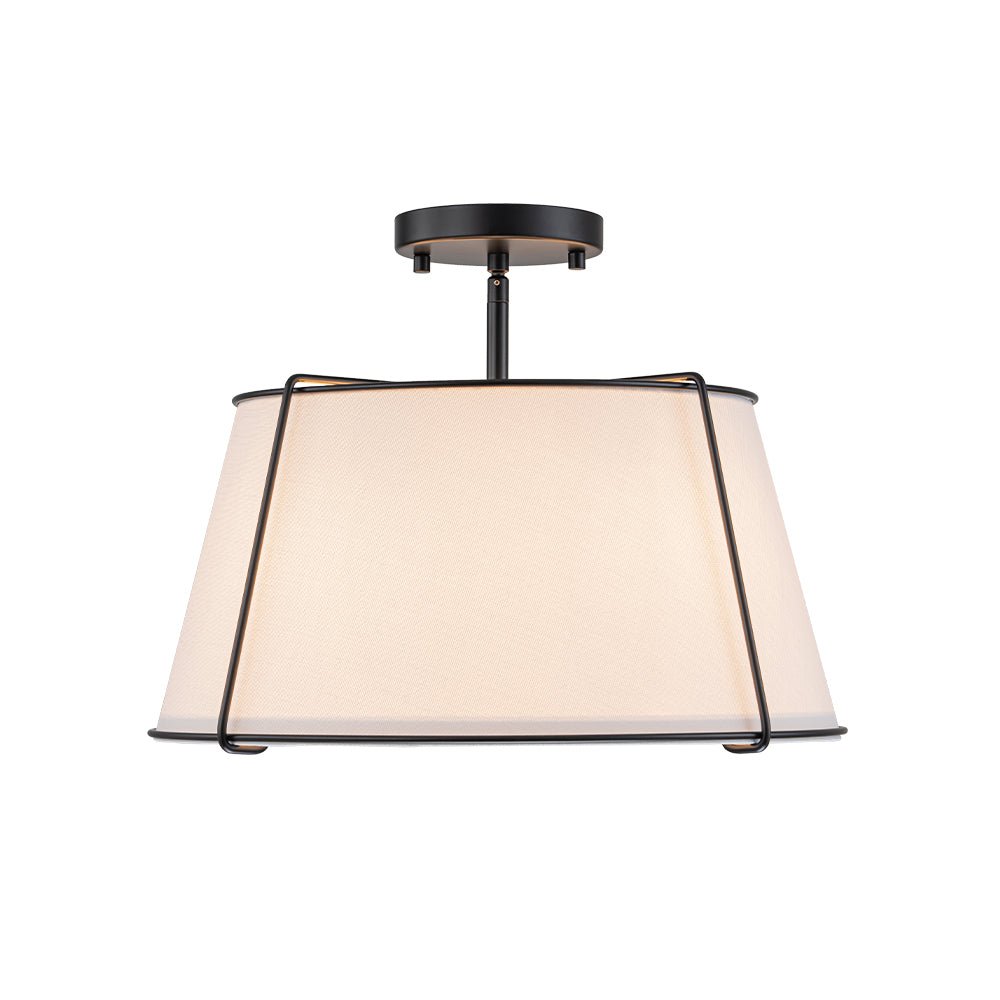 Vesina Linen Semi Flush Mount Ceiling Light