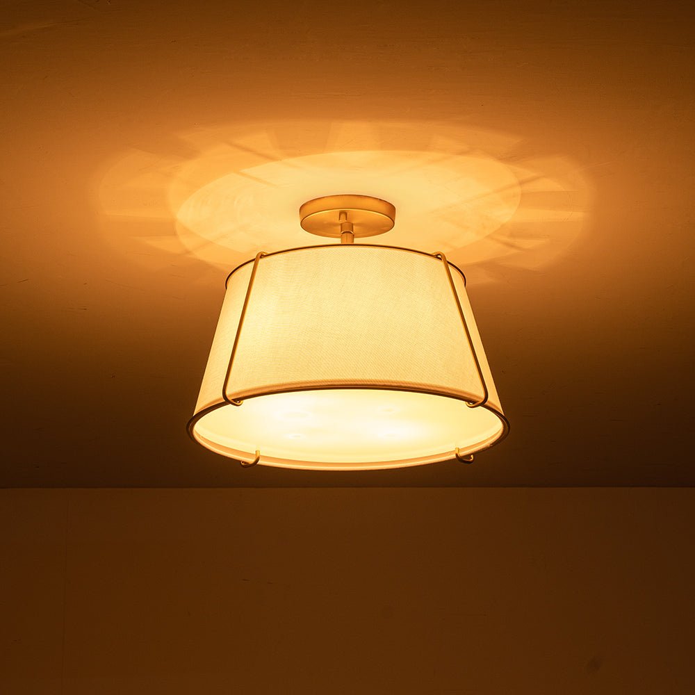 Vesina Linen Semi Flush Mount Ceiling Light