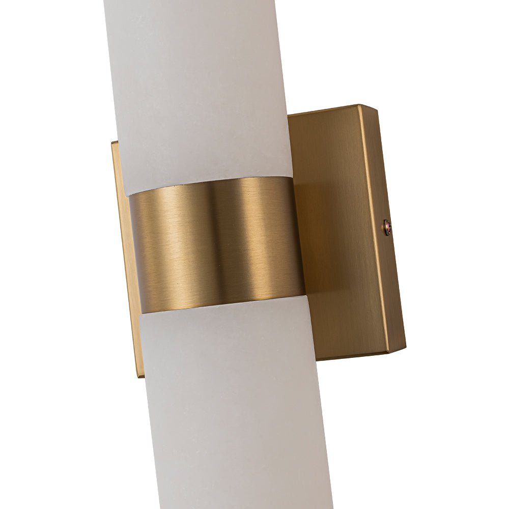 Glitre LED Linear Alabaster Bathroom Wall Sconce
