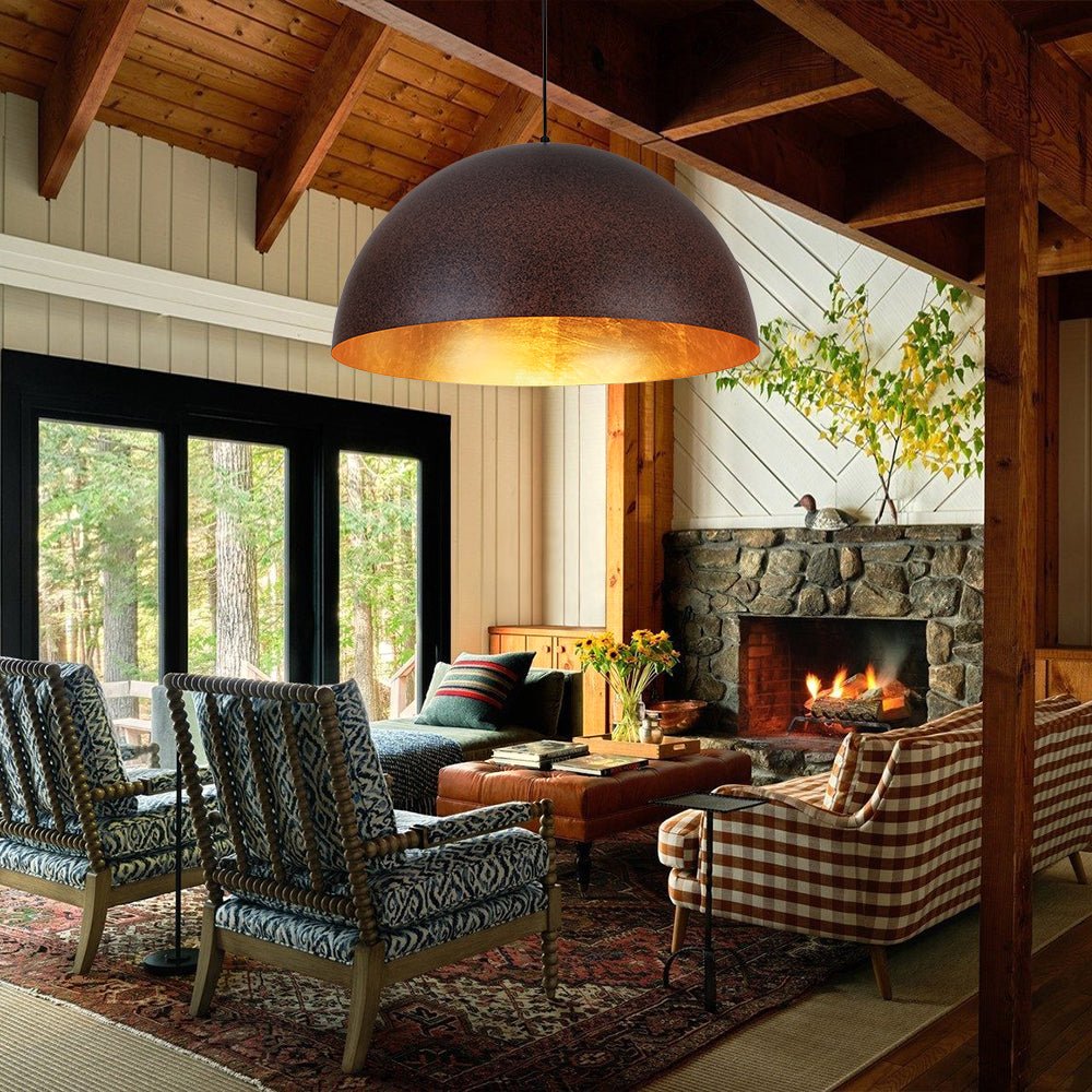 Lunari Industrial Dome Pendant Light
