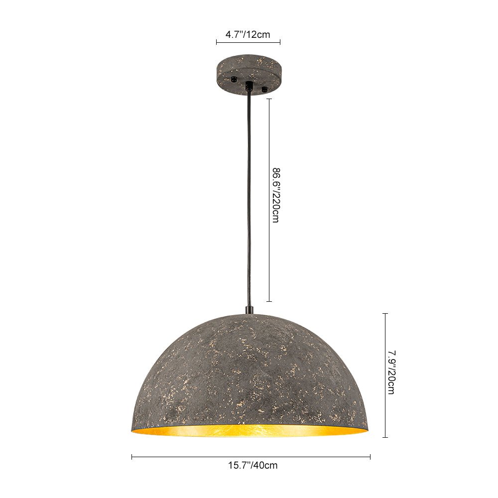 Lunari Industrial Dome Pendant Light