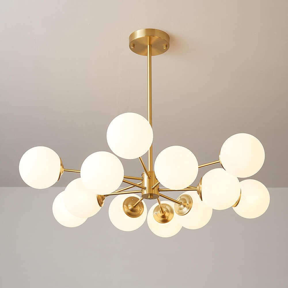 Glazia Minimalist Opal Glass Chandelier