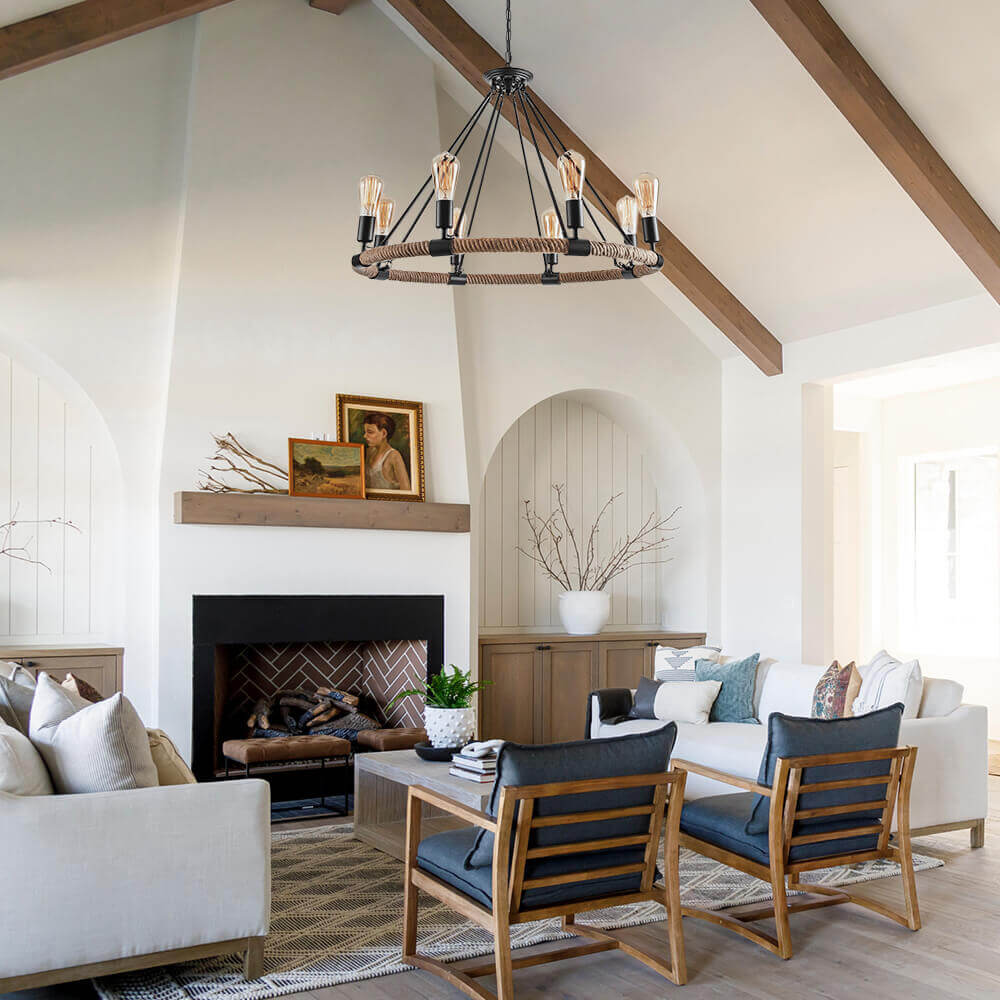 Vintage Rope Chandelier