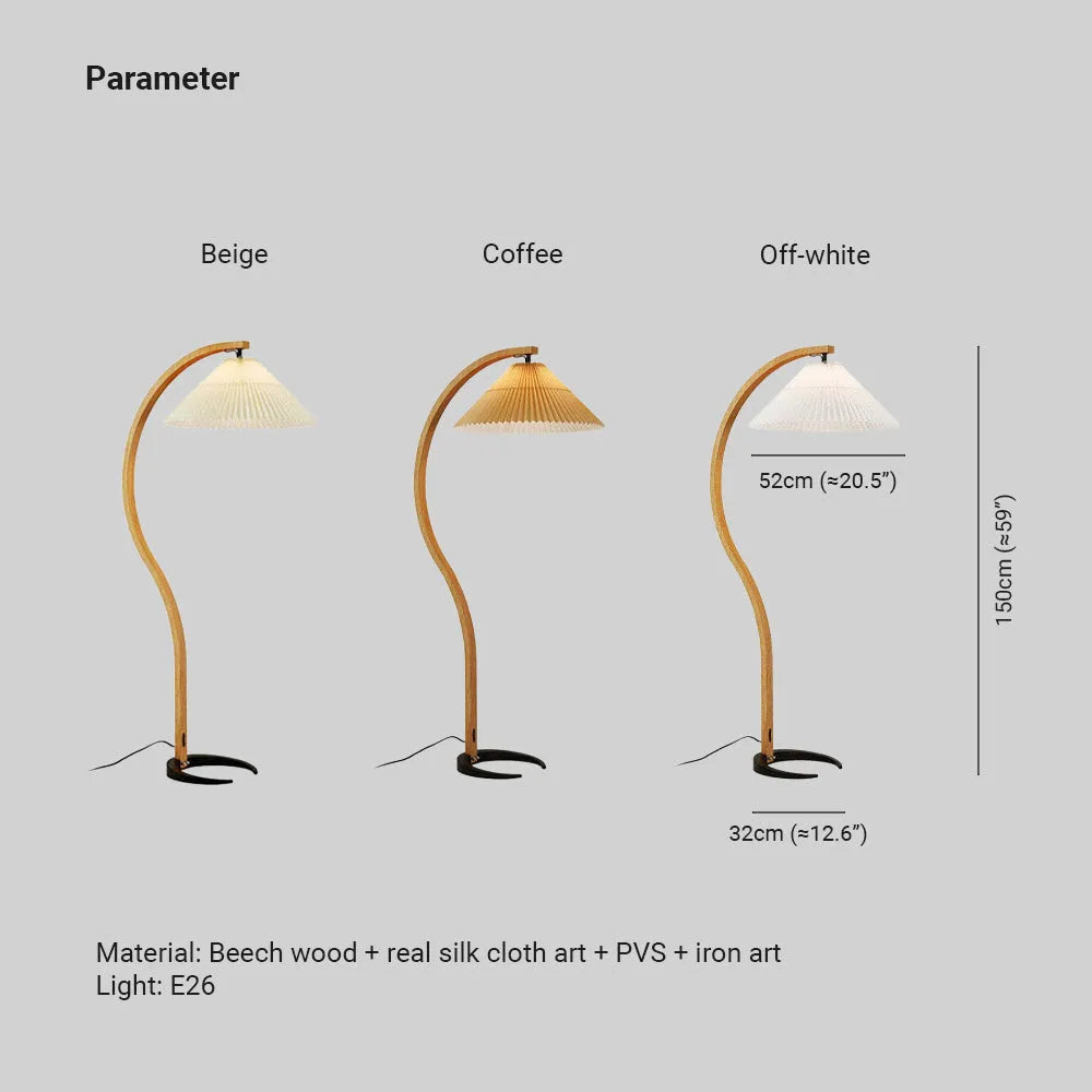 Punubak Unique LED Floor Lamp, Wood/Metal, Living Room
