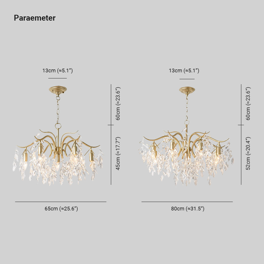 Roduger Luxury Wisteria Flower Crystal Chandelier