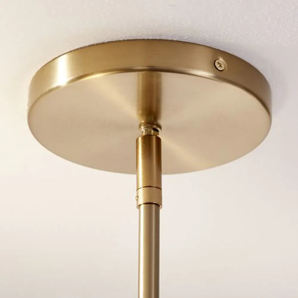 Dovupat Decorative Geometric Metal Pendant Light, Black/Gold