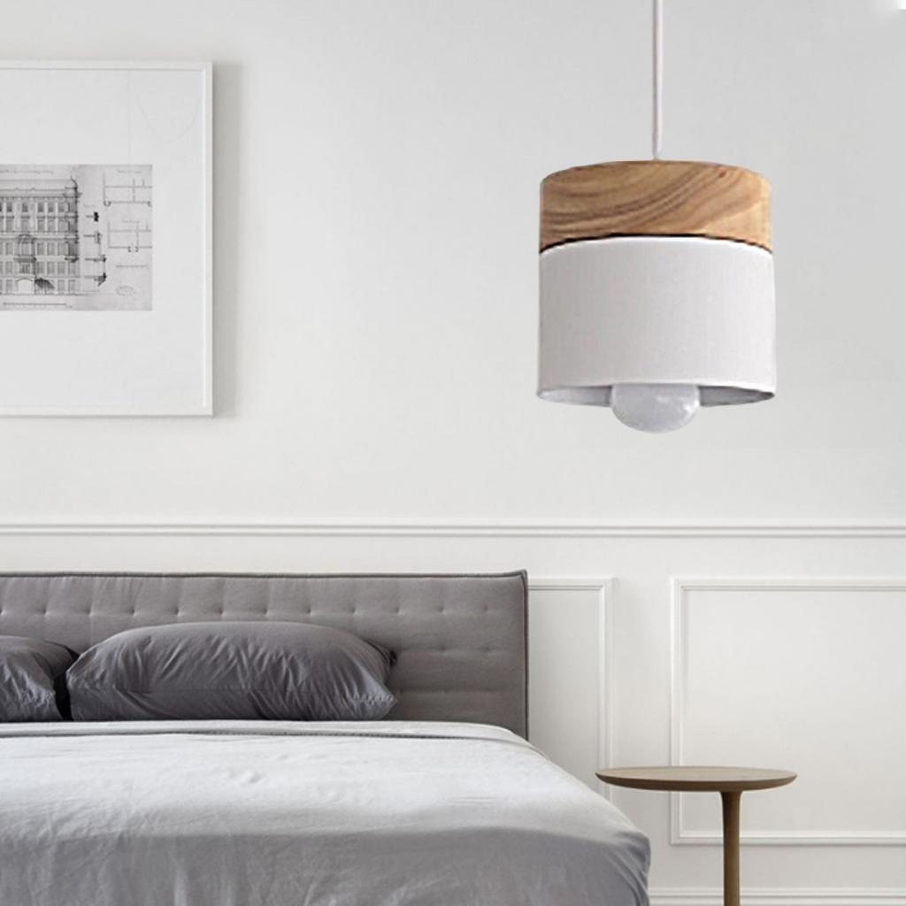 Moturos Modern Can Shape Metal/Wood Pendant Light