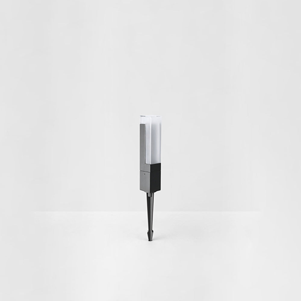 Hetesur Modern Metal Solar Outdoor Path Light, Black
