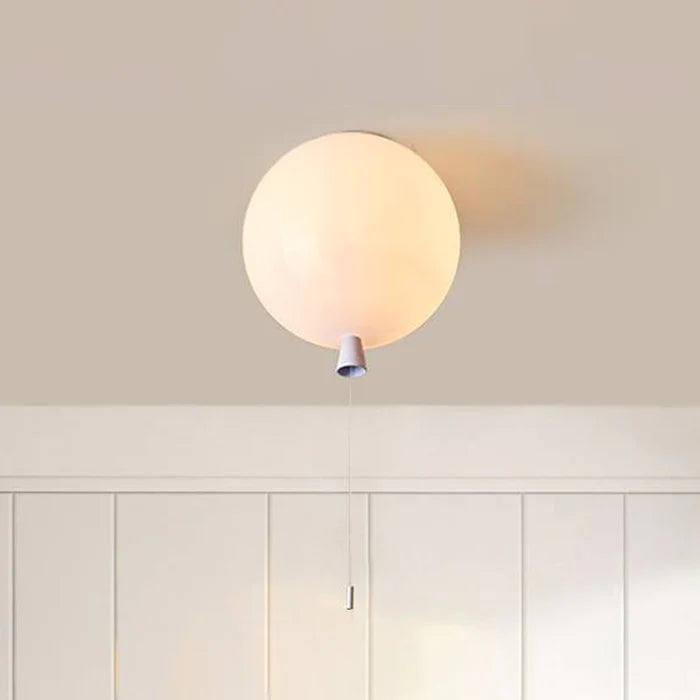 Sibetem Glossiness Ceiling Light Balloon Flush Mount, Bedroom