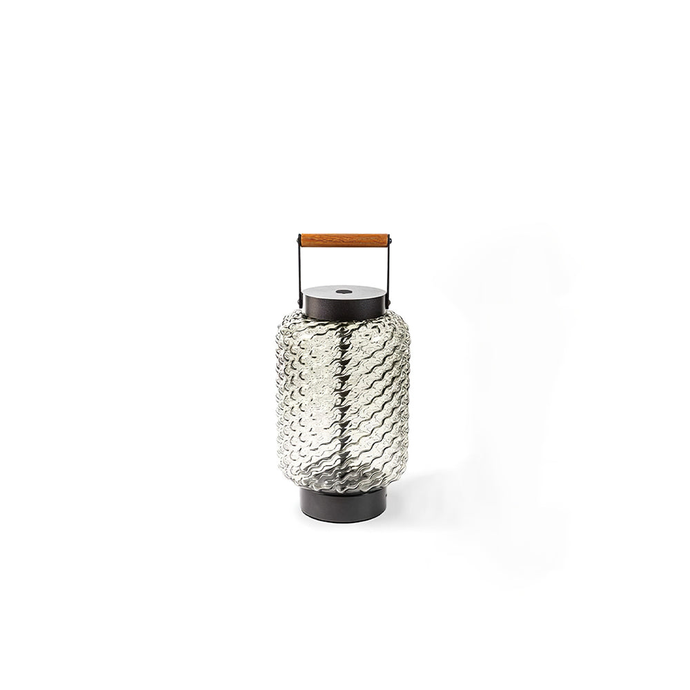 Wutased Vintage Lantern Metal/Glass Outdoor Floor Lamp