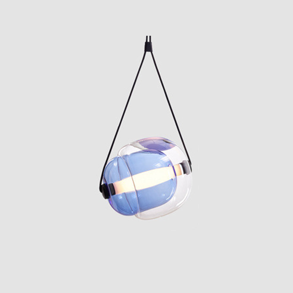 Tagupos Modern Bubble Glass Pendant Light, Blue/Yellow/Pink/Smoky Grey/White/Clear