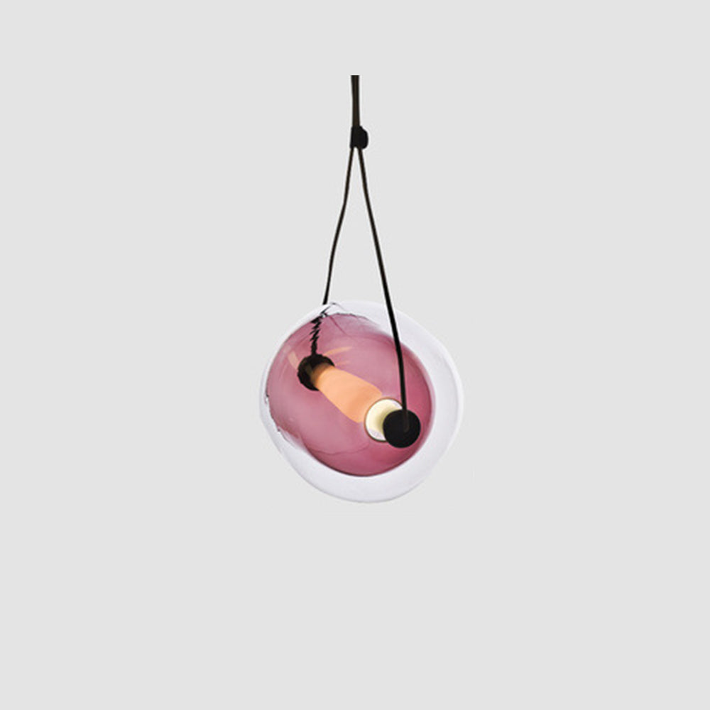 Tagupos Modern Bubble Glass Pendant Light, Blue/Yellow/Pink/Smoky Grey/White/Clear