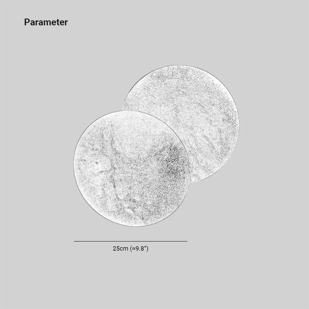 Gutekal Modern Minimalist Round Moon Eclipse Wall Lamp