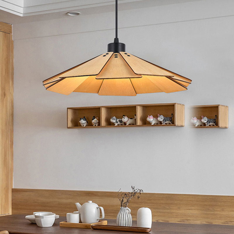 Kuvabuk Retro Pendant Light, Metal & Wood
