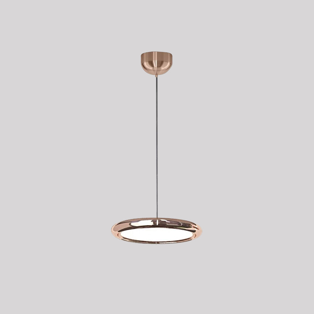 Mobimis Minimalist Circular Metal Pendant Light,Silver/Gold/Rose Gold