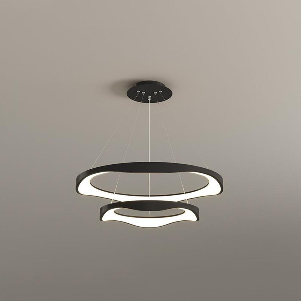 Widunom Pendant Light Rond Modern, Black/White, Dining Room