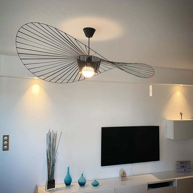 Xelion Pendant Light Modern Flower Fabric Black/White/Gold/Brown-Neutral Decor