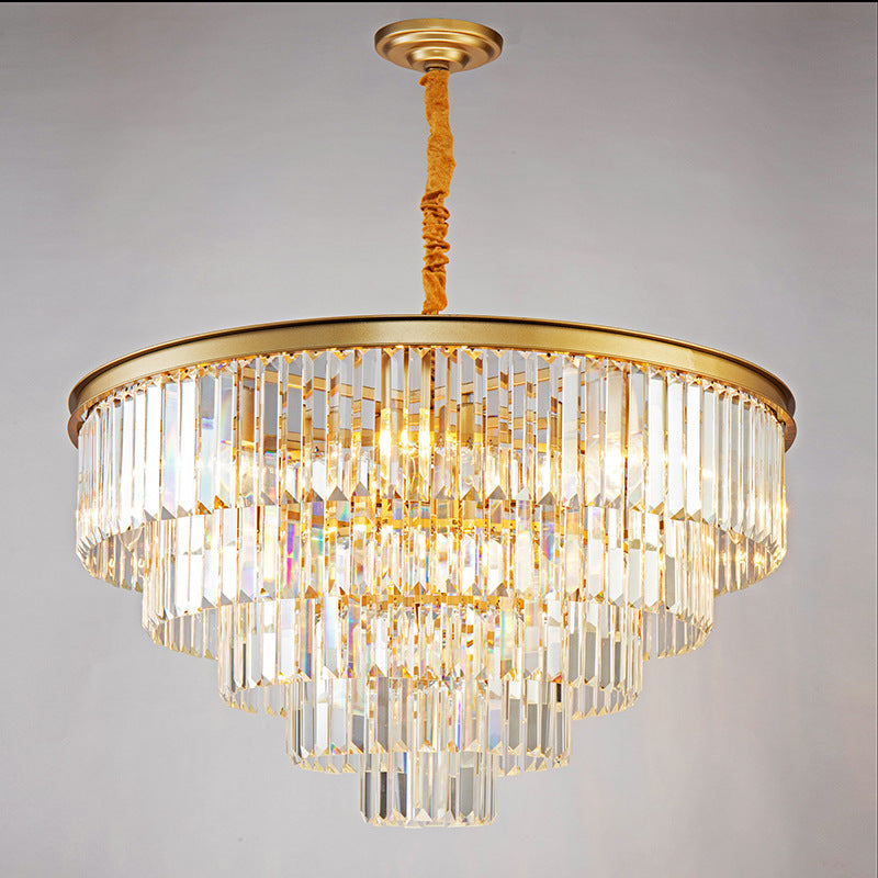 Cugimak Modern LED Decorative Luxury Pendant Light Crystal Metal Black/Gold Ring Bedroom/Living Room
