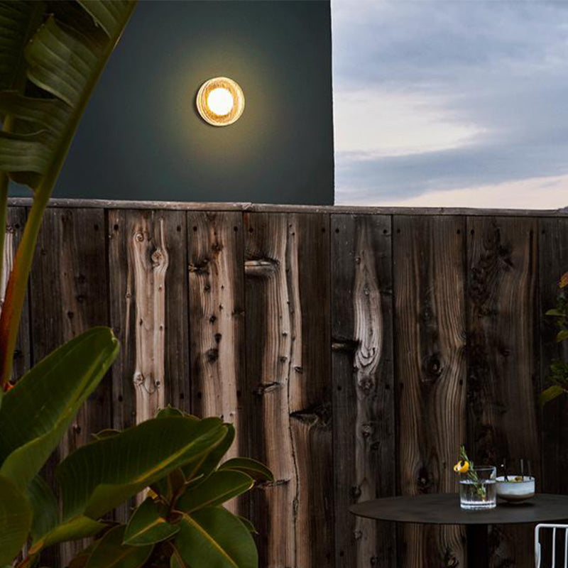 Tipekuk Modern Mini Bubble Metal/Glass Outdoor Wall Lamp, Transparent