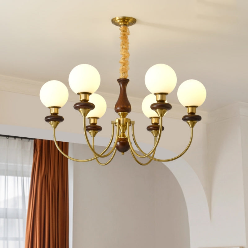 Jurumem Modern Luxury Decorative LED Chandelier Gold Metal Living Room