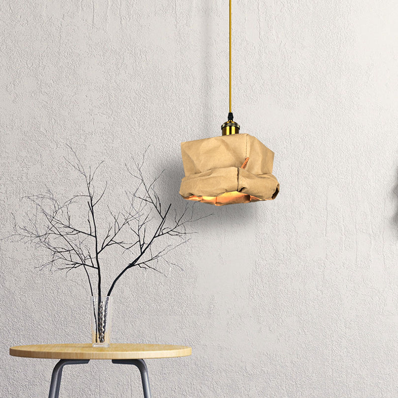 Tirasodu Vintage Cup Metal Paper Pendant Light Living Room Bedroom