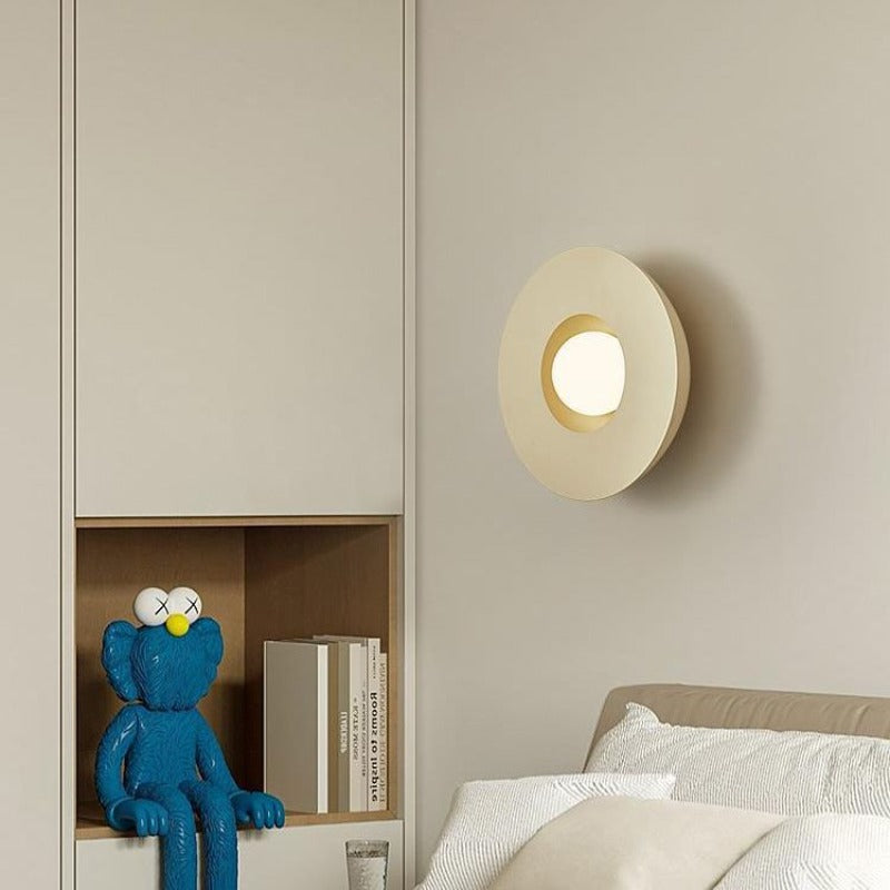 Pivoluma LED Indoor Wall Lamp Milky Coffee Glass Living Room