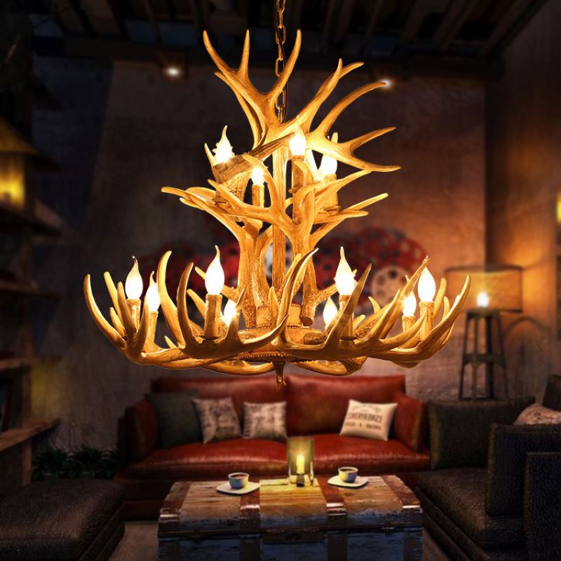 Bulogoka Nordic LED Pendant Light Wood Metal Bar/Dining Room/Living Room