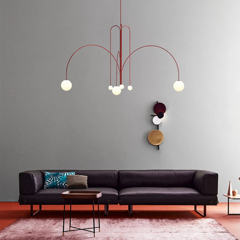 Arvyn Pendant Light Double Layer Glass Bubble-Neutral Decor