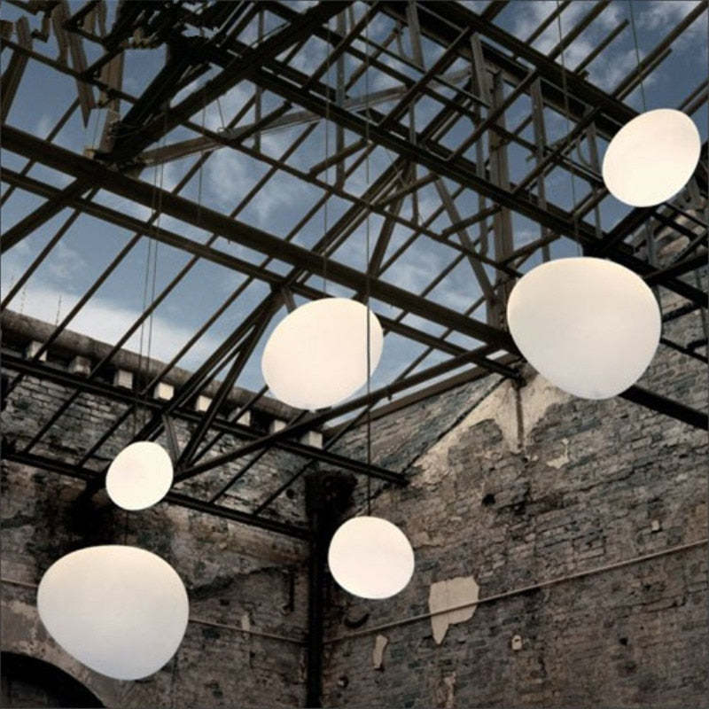 Elvora Pendant Light Sleek Floating Egg-shaped Glass-Neutral Decor