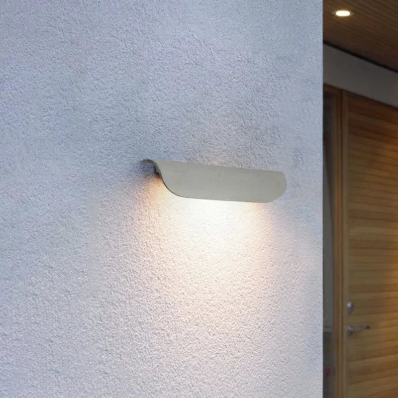 Volimum Modern Outdoor Wall Lighting, Waterproof, Curved