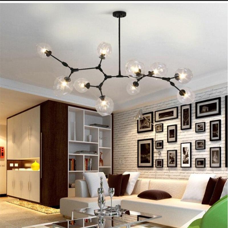 Zerin Nordic Modern Glass Pendant Light Clear Bubble-Neutral Decor