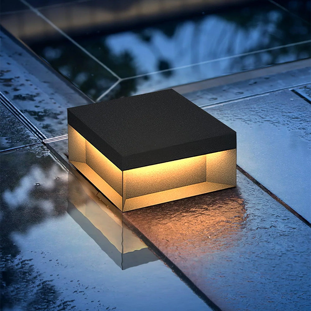 Lenovae Post Lamps Outdoor Modern Square Solar-Neutral Decor