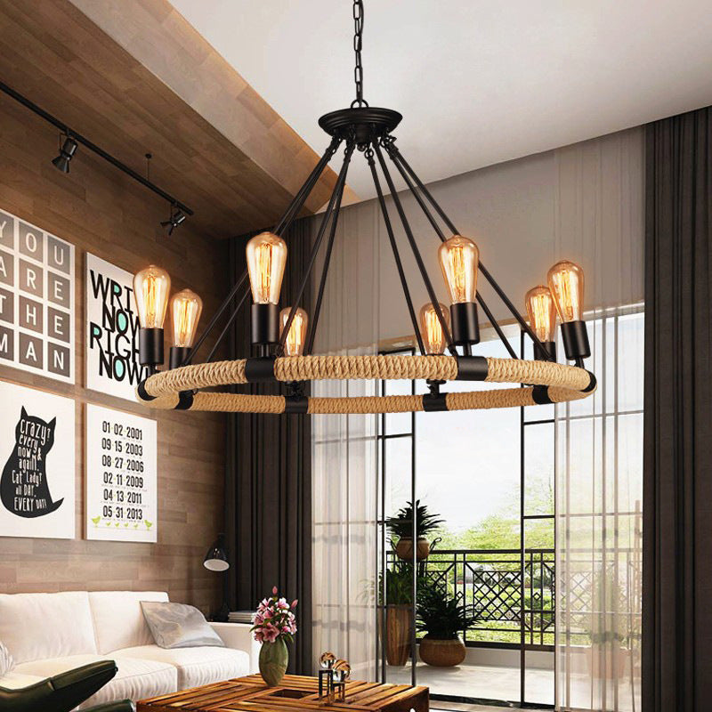 Sukevim Design LED Pendant Light Black Metal Dining Room/Living Room/Bar/Restaurant