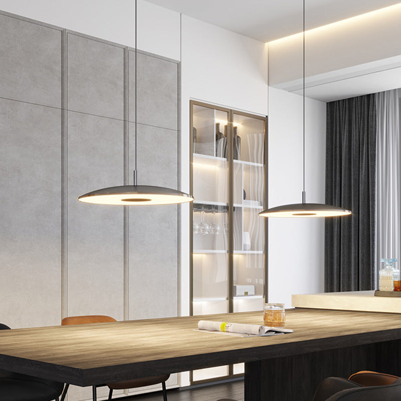 Votalome kitchen Pendant Light White& Nickel Post Modern