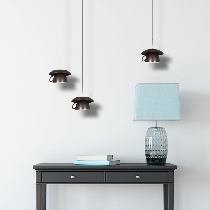 Bugidodu Pop Art Cup Ceramic LED Pendant Light Study Bedroom