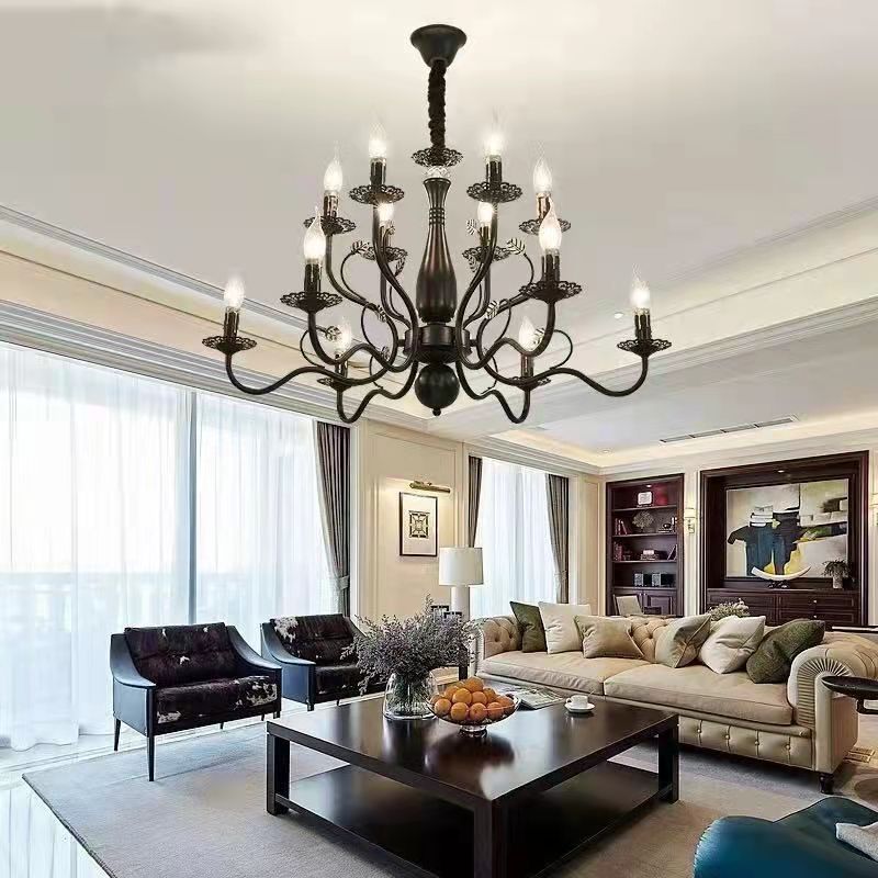 Cobubima Chandelier Rustic Glass Living Room Bedroom