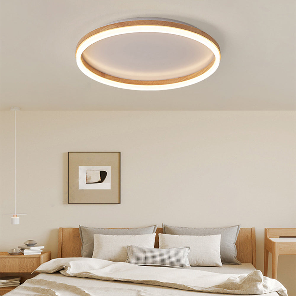 Solenor Ceiling Light Flush Mount Wood-Neutral Decor