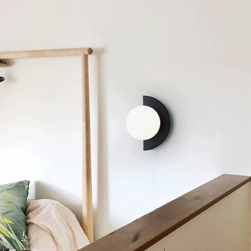 Solvire Wall Lamp Half Circle Globe-Neutral Decor