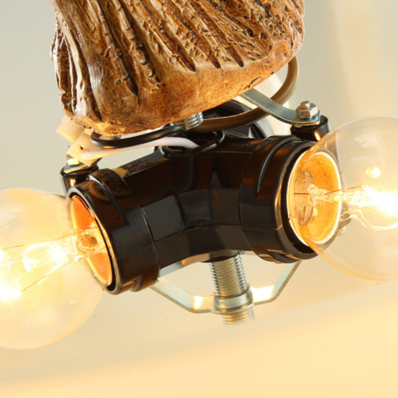 Levularo Retro LED Pendant Light Wood Glass Dining Room/Living Room