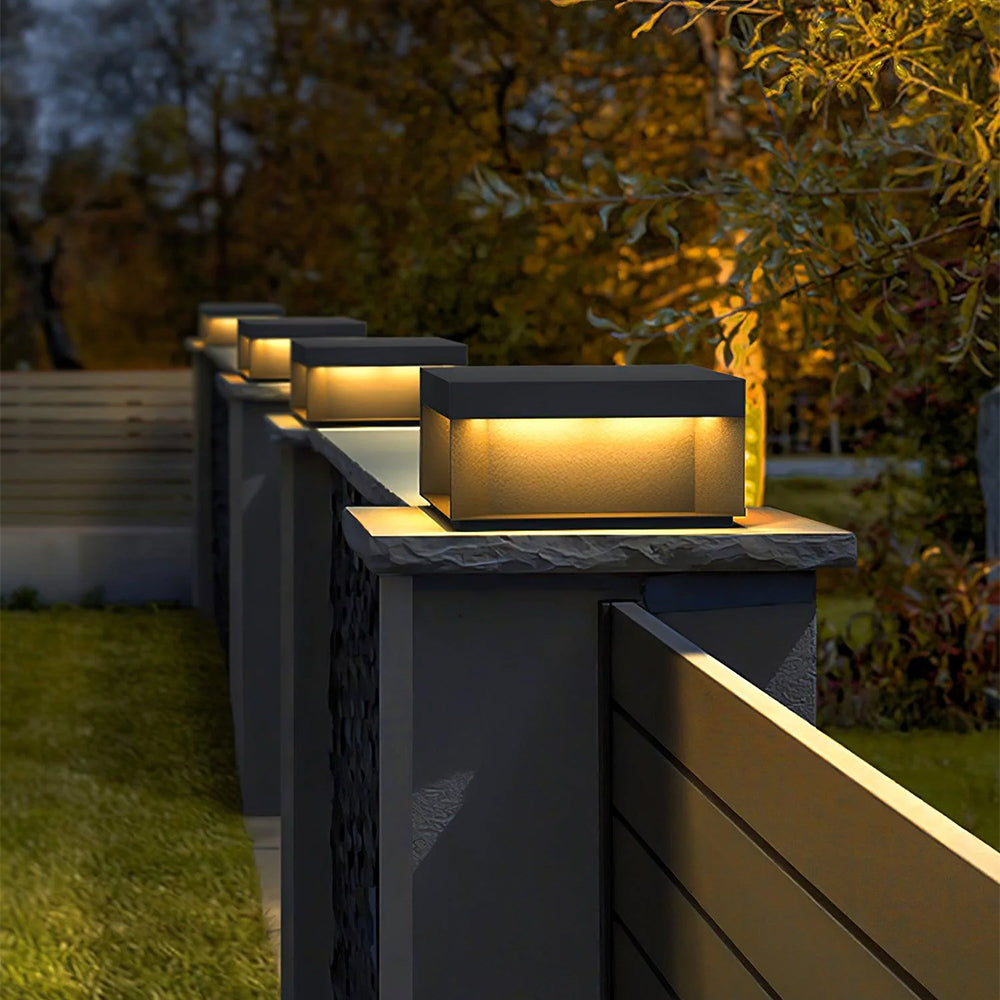 Lenovae Post Lamps Outdoor Modern Square Solar-Neutral Decor