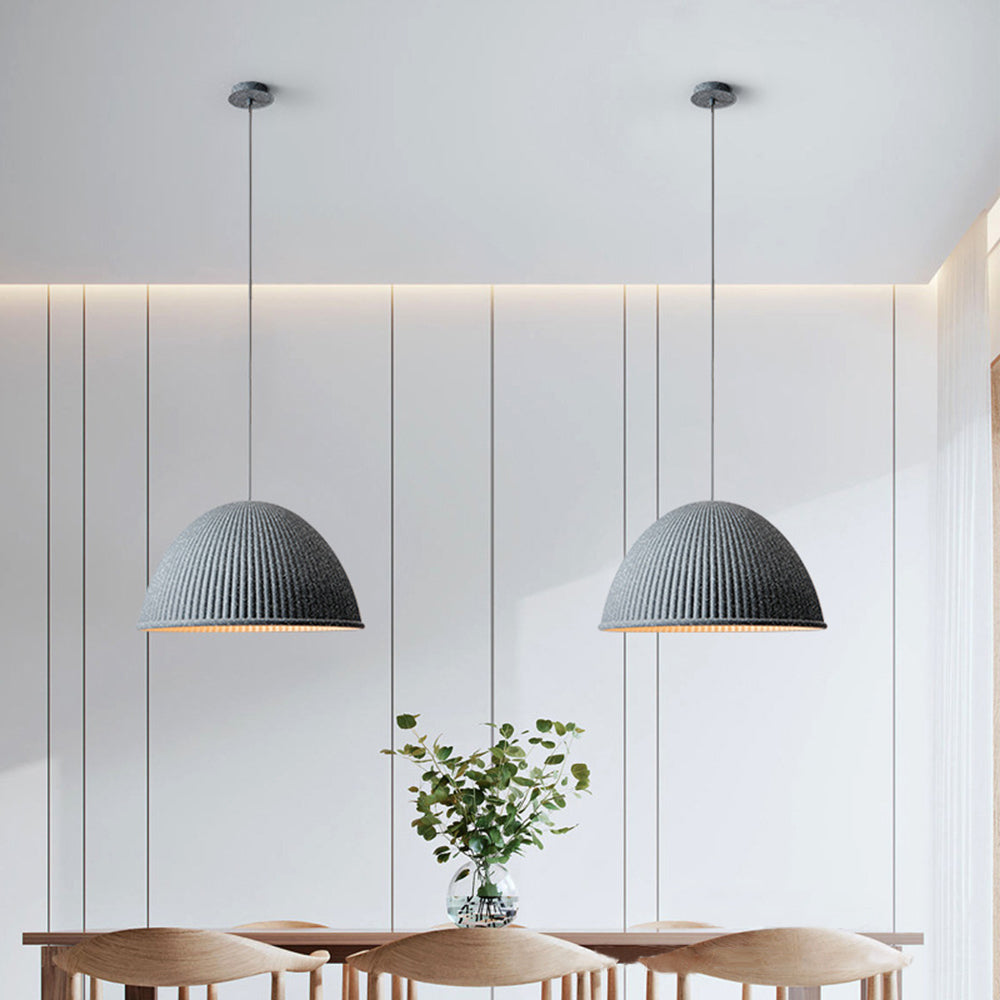 Zigimat Modern Semi Resin Pendant Light, Grey/Black/White