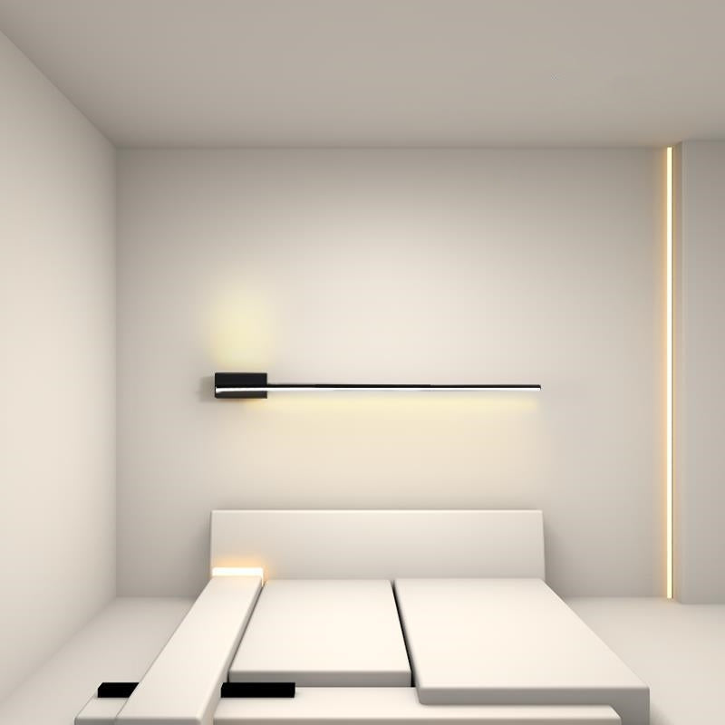Zapemon Minimalist Linear Metal Vanity Wall Light, Black, Bathroom