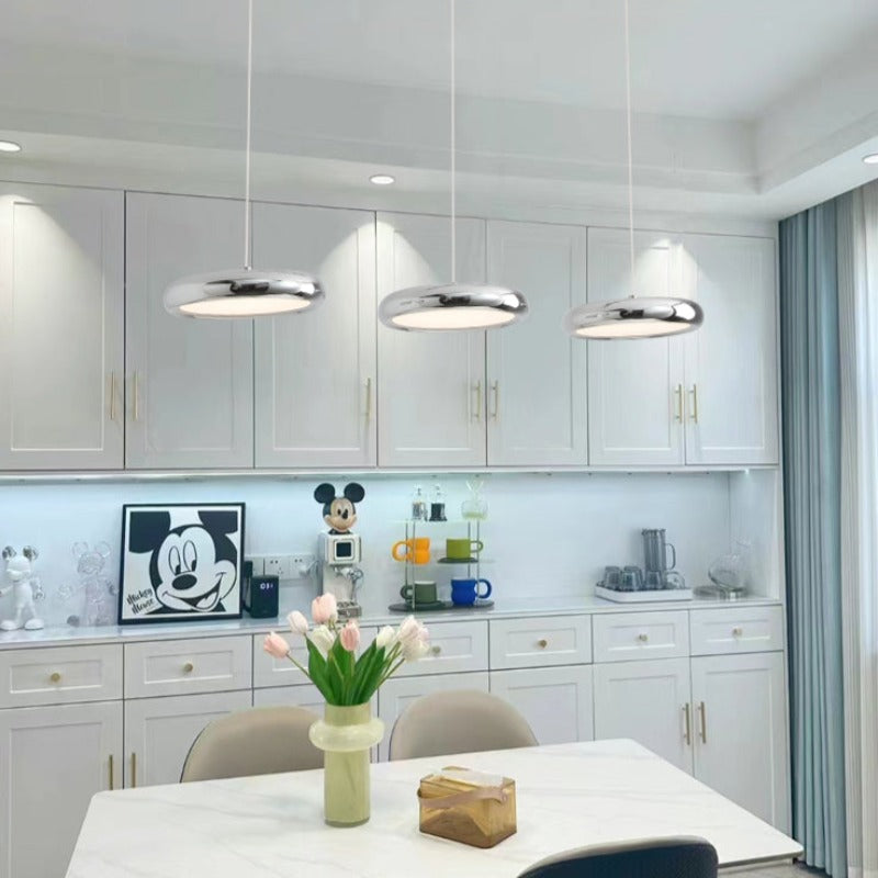 Sidarat Modern Minimalist Pendant Light Red Black Silver Metal Bedroom